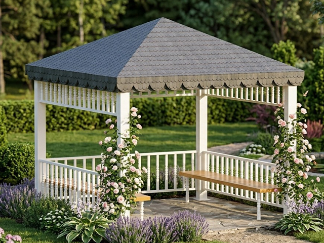 Metal Kamelya Kameriye ve Gazebo Modelleri / Metal Kare Kamelya 300x300x330 (LWH) 0070254